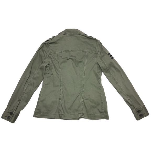 CAbi Military Jacket Blazer Women's S‎ Green Gold Buttons Double Breasted - Picture 4 of 11
